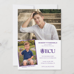 Convite Graduação da Universidade East Carolina
