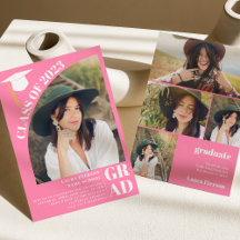 Graduação de 5 fotos a rosa-arco moderno