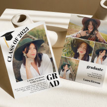 Graduação de 5 fotos em branco de arco moderno