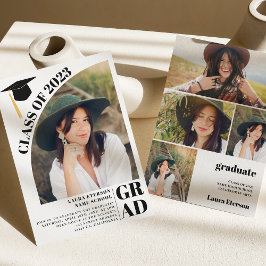 Convite Graduação de 5 fotos em branco de arco moderno