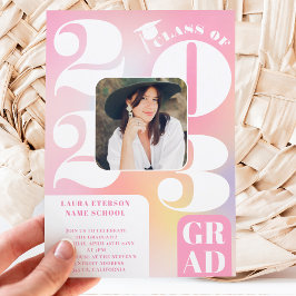 Convite Graduação de 5 fotos holográficas em negrito 2023