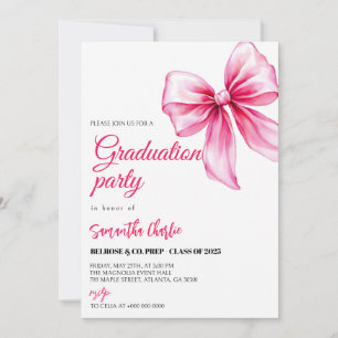 Convite Graduação de Arco rosa elegante