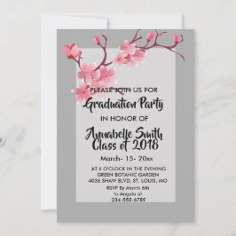 Convite Graduação de Cherry Blossom