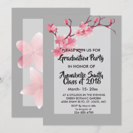 Convite Graduação de Cherry Blossom