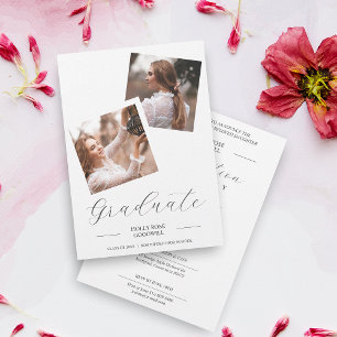 Convite Graduação de Colagem de Fotos do Script de rico 2