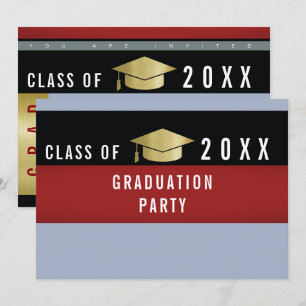 Convite Graduação de conceito gráfico moderno / formando