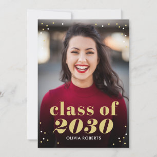 Convite Graduação de cores editável de classe excepcional