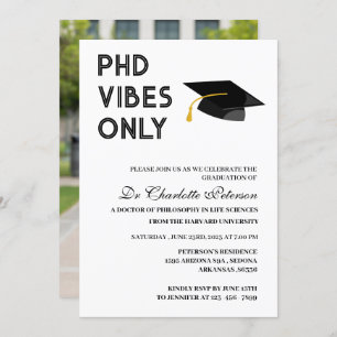 Convite Graduação de Doutorado em PHD Personalizado Modern