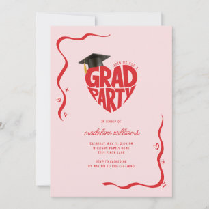 Convite Graduação de Festas de Formando Cardíaco Whimsical