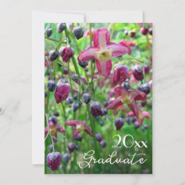 Convite Graduação de Flores e Buds bonito