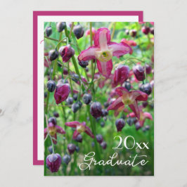 Convite Graduação de Flores e Buds bonito
