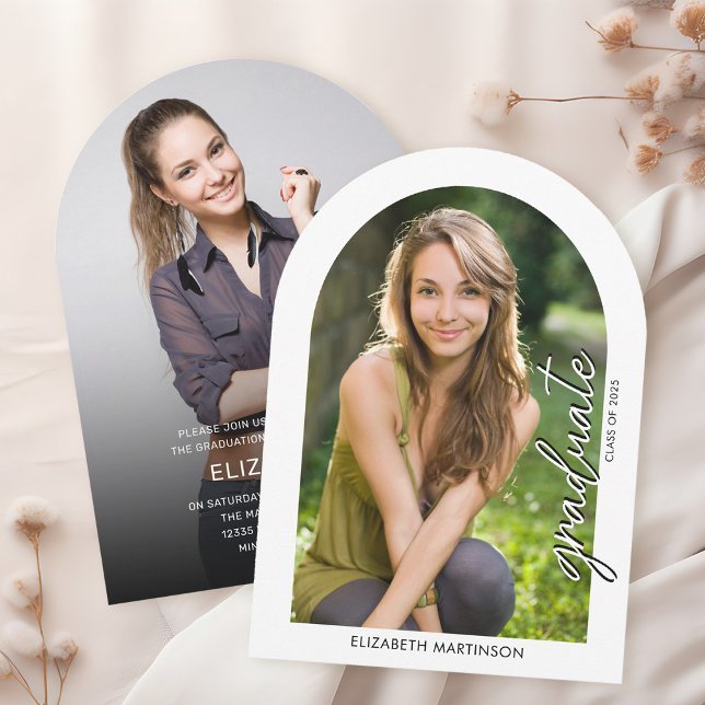 Convite Graduação de Foto Arranqueada de Script de Manuscr (Criador carregado)