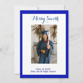 Convite Graduação de Foto, Classe de Azul 2023