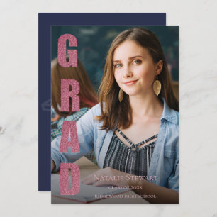 Convite Graduação de Foto com FORMANDO Dourado do Modern F