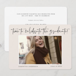 Convite Graduação de Foto com Script Manuscrito Moderno 20