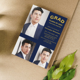 Convite Graduação de Foto com Tipografia Minimalista 3