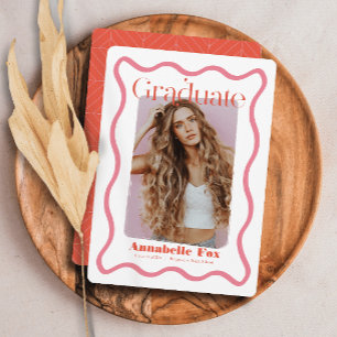 Convite Graduação de Foto da Tendy Frame Rosa