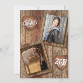 Convite Graduação de Foto de mais velho - Barnwood