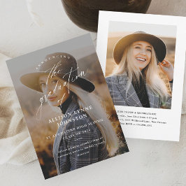 Convite Graduação de Foto do Elegant Script 2