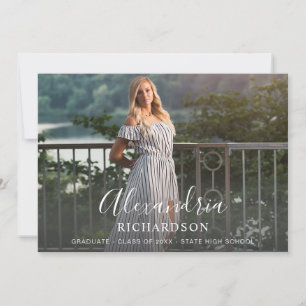 Convite Graduação de Foto do Nome do Método de Script -