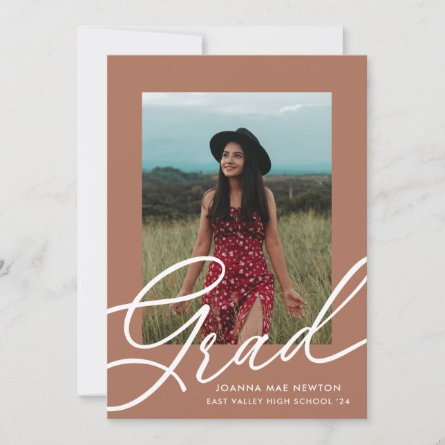 Convite Graduação de Foto do Script de Tendy (Frente)