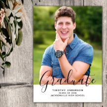 Graduação de Foto Elegante Simples Vertical | Bran