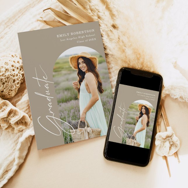 Convite Graduação de Foto em Arch Elegante (Criador carregado)