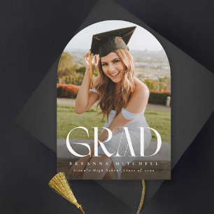 Convite Graduação de Foto em Arch Elegante Moderno