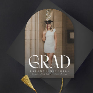 Convite Graduação de Foto em Arch Elegante Moderno