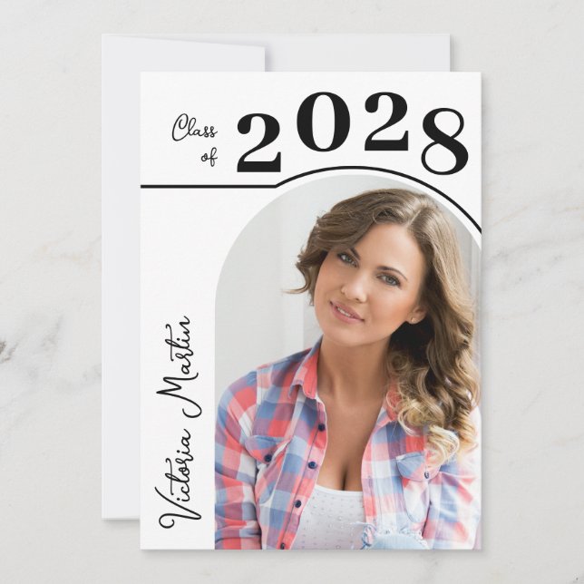 Convite Graduação de Foto em Arco Moderno (Frente)