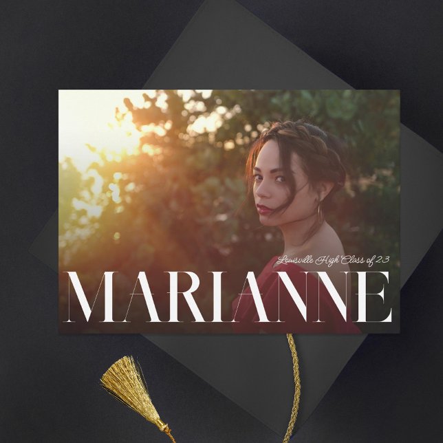 Convite Graduação de Foto em Nome de Série Grande (Criador carregado)