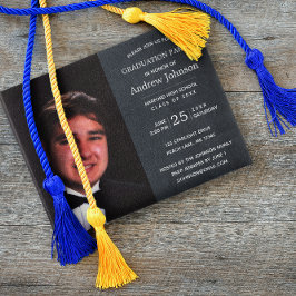 Convite Graduação de Foto em Quadro Preto