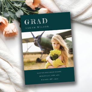 Convite Graduação de Foto Limpa Mínima e Limpa em Frasc