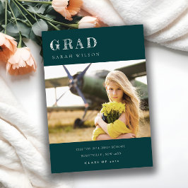 Convite Graduação de Foto Limpa Mínima e Limpa em Frasco