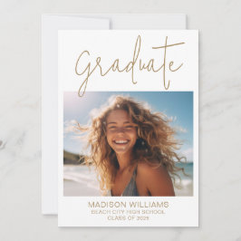 Convite Graduação de Foto Mínima Moderna
