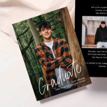 Graduação de Foto Moderna Simples Manuscrita