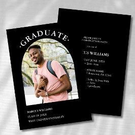Convite Graduação de Foto Negra Moderna 2025