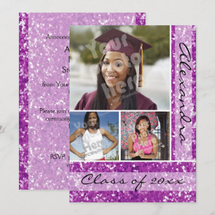 Convite Graduação de Foto Roxo-Olho 3