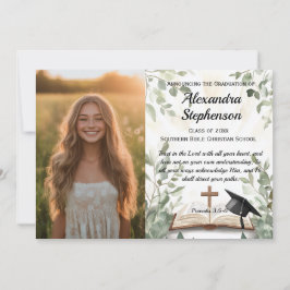 Convite Graduação de Foto Versa na Bíblia Cristã