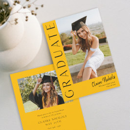 Convite Graduação de Foto Vertical Moderna