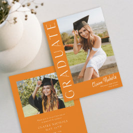 Convite Graduação de Foto Vertical Moderna