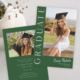 Convite Graduação de Foto Vertical Moderna