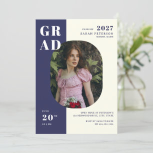 Convite Graduação de Fotografia com Typografia de Creme do