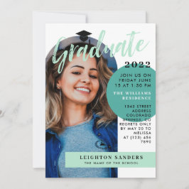 Convite Graduação de Fotografias com Arco Retroativo Mint 