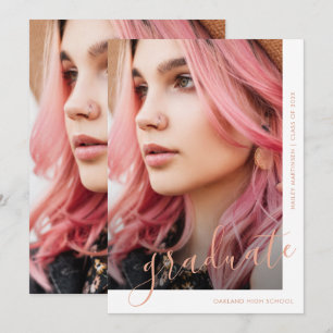 Convite Graduação de Fotografias com Script Chic