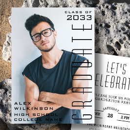 Convite Graduação de Fotografias de Cara Chic com Tipograf