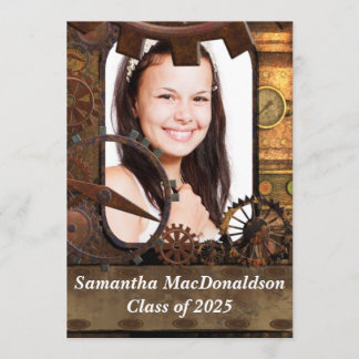 Convite Graduação de fotografias de máquinas mecânicas