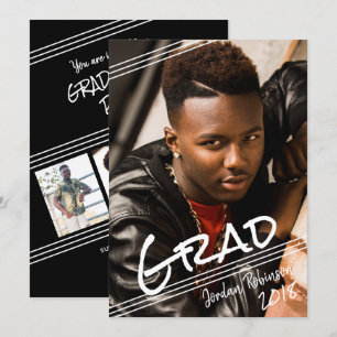 Convite Graduação de Fotos com FORMANDO com Grafite de A
