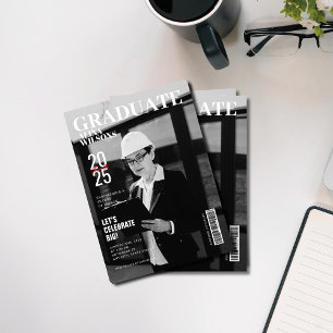 Convite Graduação de fotos da revista Black and White enge