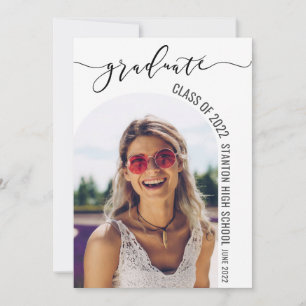 Convite Graduação de Fotos de Arch Minimalista Moderna 